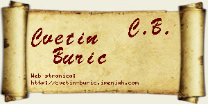 Cvetin Burić vizit kartica